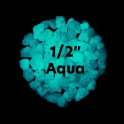 1/2" inch Aqua Glowing stones (Glass)