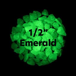 1/2" inch Emerald Glowing stones (Glass)