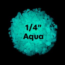 1/4" inch Aqua Glowing stones (Glass)