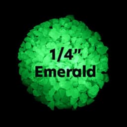 1/4" inch Emerald Glowing stones (Glass)