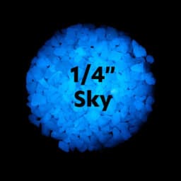 1/4" inch Sky Glowing stones (Glass)