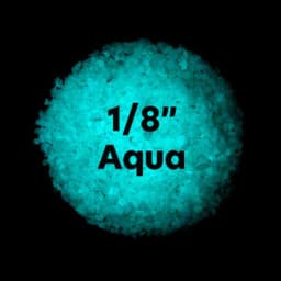 1/8 inch Aqua Glowing stones (Glass)
