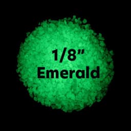 1/8 Inch Emerald Glowing stones (Glass)
